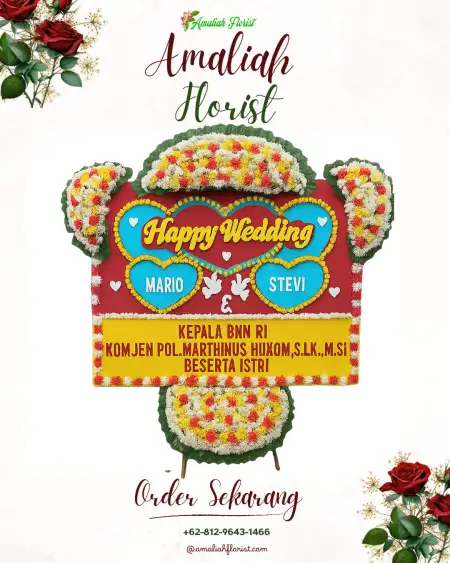 Papan Bunga Pernikahan Cugung